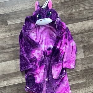 Purple Unicorn Hooded Robe